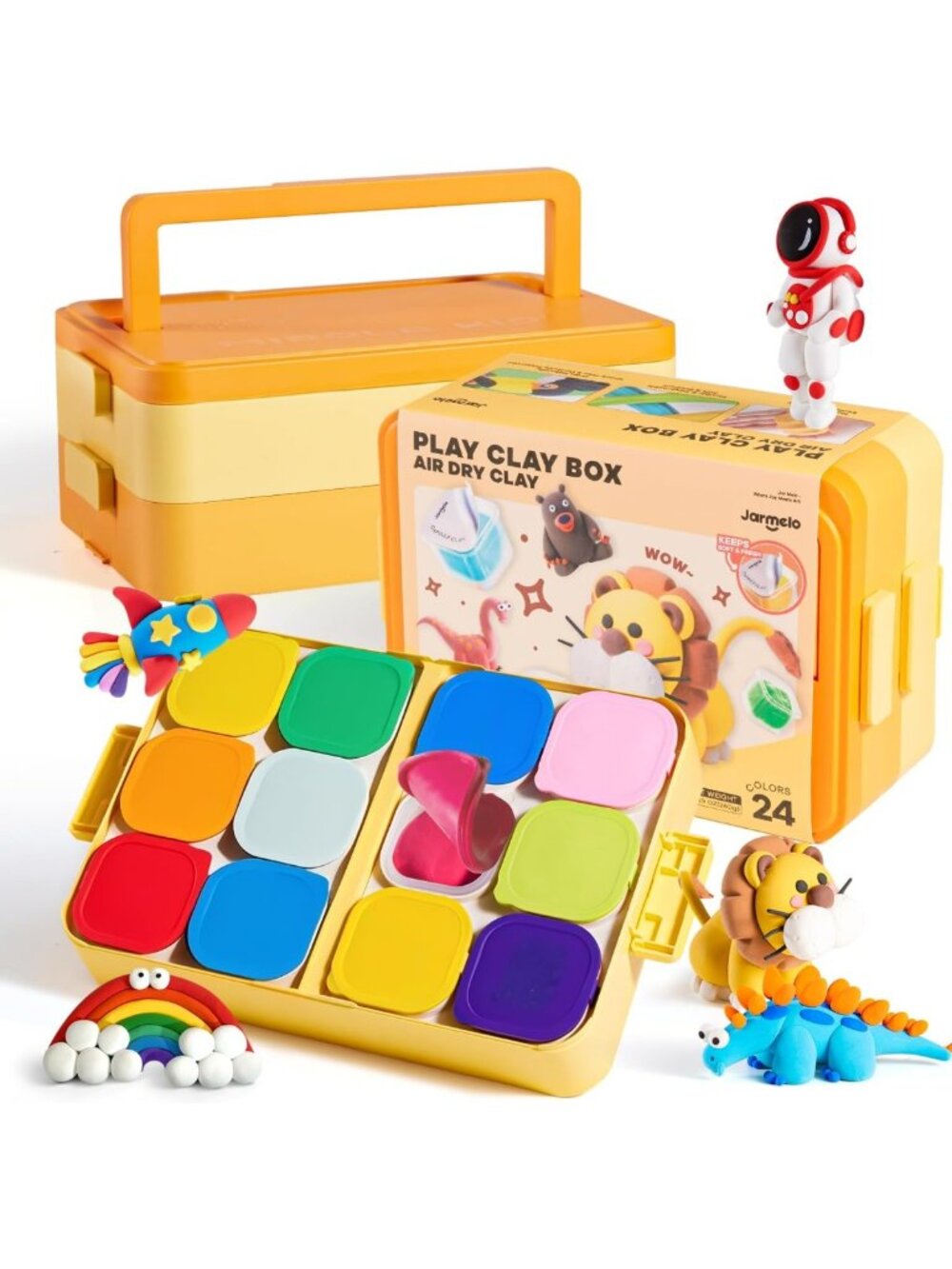 Magic Air Dry Clay Kit for Kids - Sculpting Tools & Storage Box, Ages 6-12